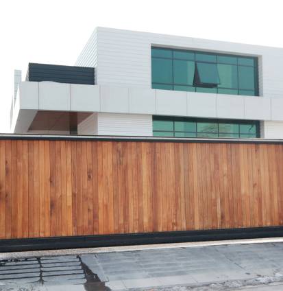 automatic wooden entry door